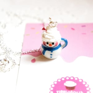 Hot Chocolate Snowman Mug Necklace