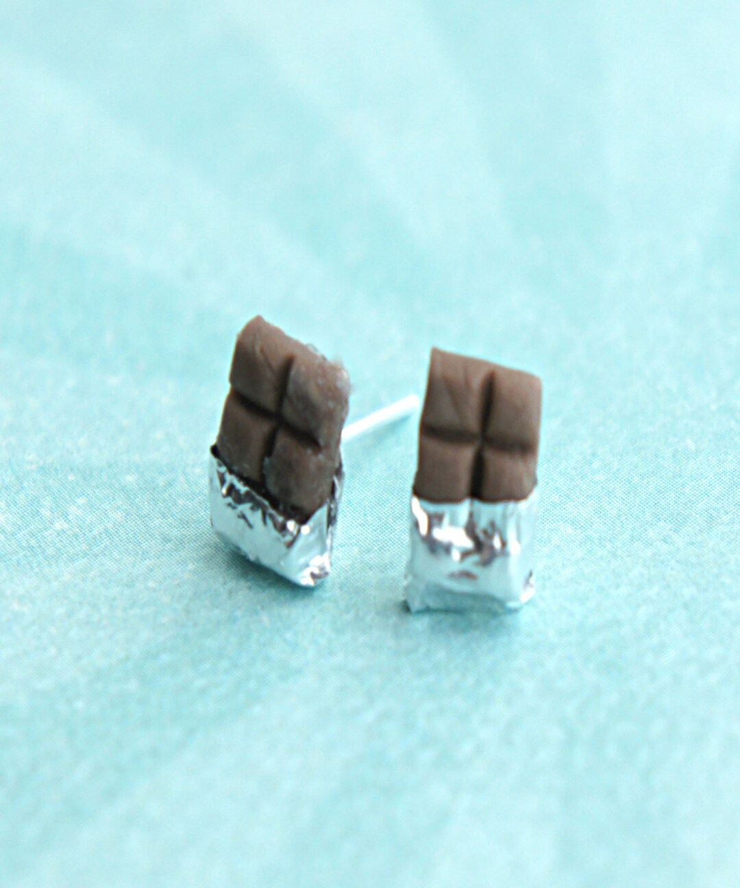 Chocolate Bar Earrings Miniature Food Jewelry Food Earrings Etsy