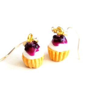 Blueberry Cupcakes Dangle Earrings
