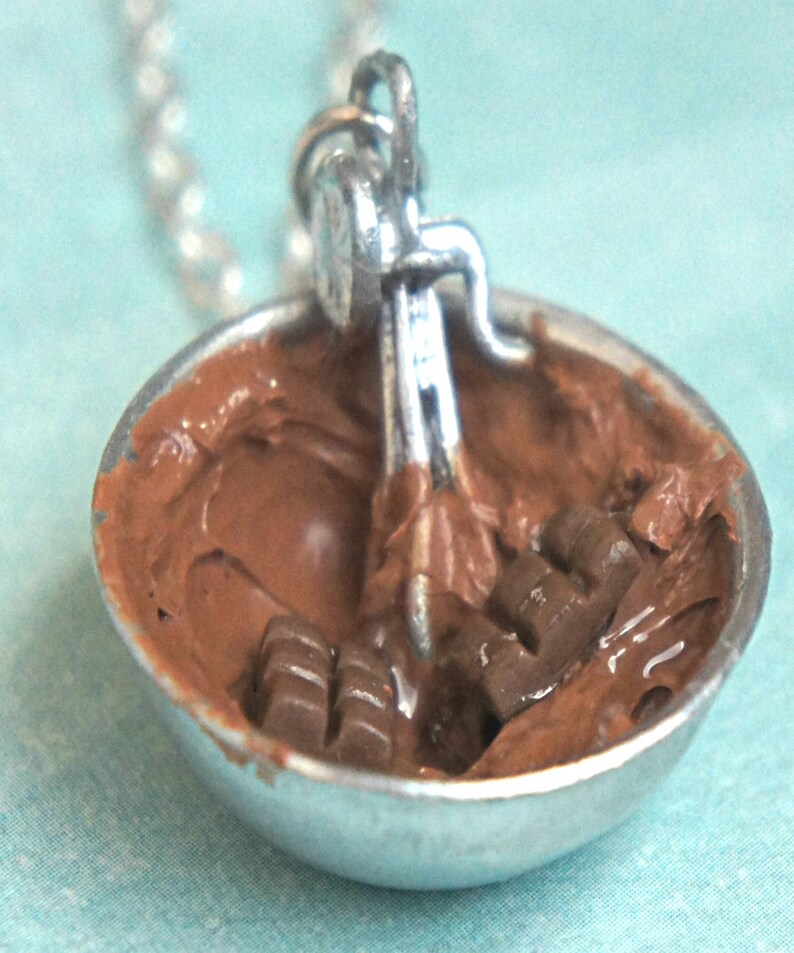 Chocolate icing necklace baking inspired necklace baker Etsy
