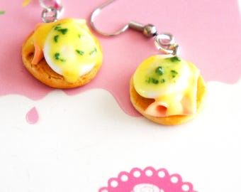 Eggs Benedict Dangle Earrings