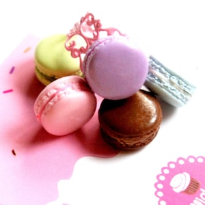 Handmade French Macaron Ring: Miniature Food Jewelry