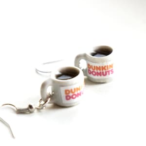 Brincos pendentes de cafeteria Donut Shop