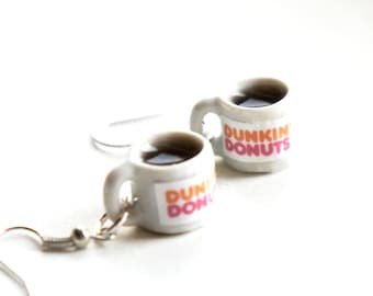 Donut Shop Coffee Dangle Earrings