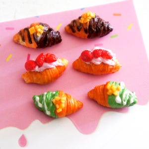 Dessert Croissant Stud Earrings- miniature food jewelry, food earrings