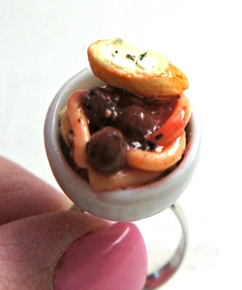 Spaghetti With Meatballs Ring Food Jewelry Miniature Food Etsy