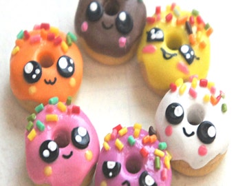 Kawaii Donut Necklace- food jewelry, miniature food