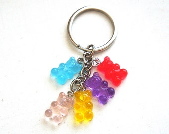 Gummy Bears Keychain- miniature food, candy charms