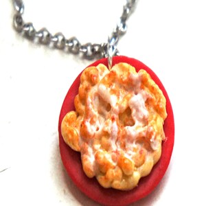Funnel Cake Necklace- miniature food jewelry