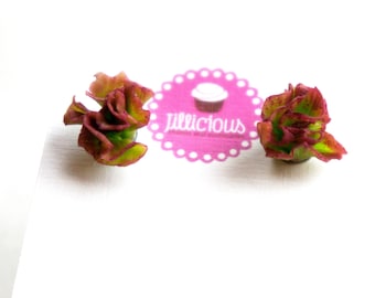 Lettuce Earrings - miniature food jewelry, vegetable earrings