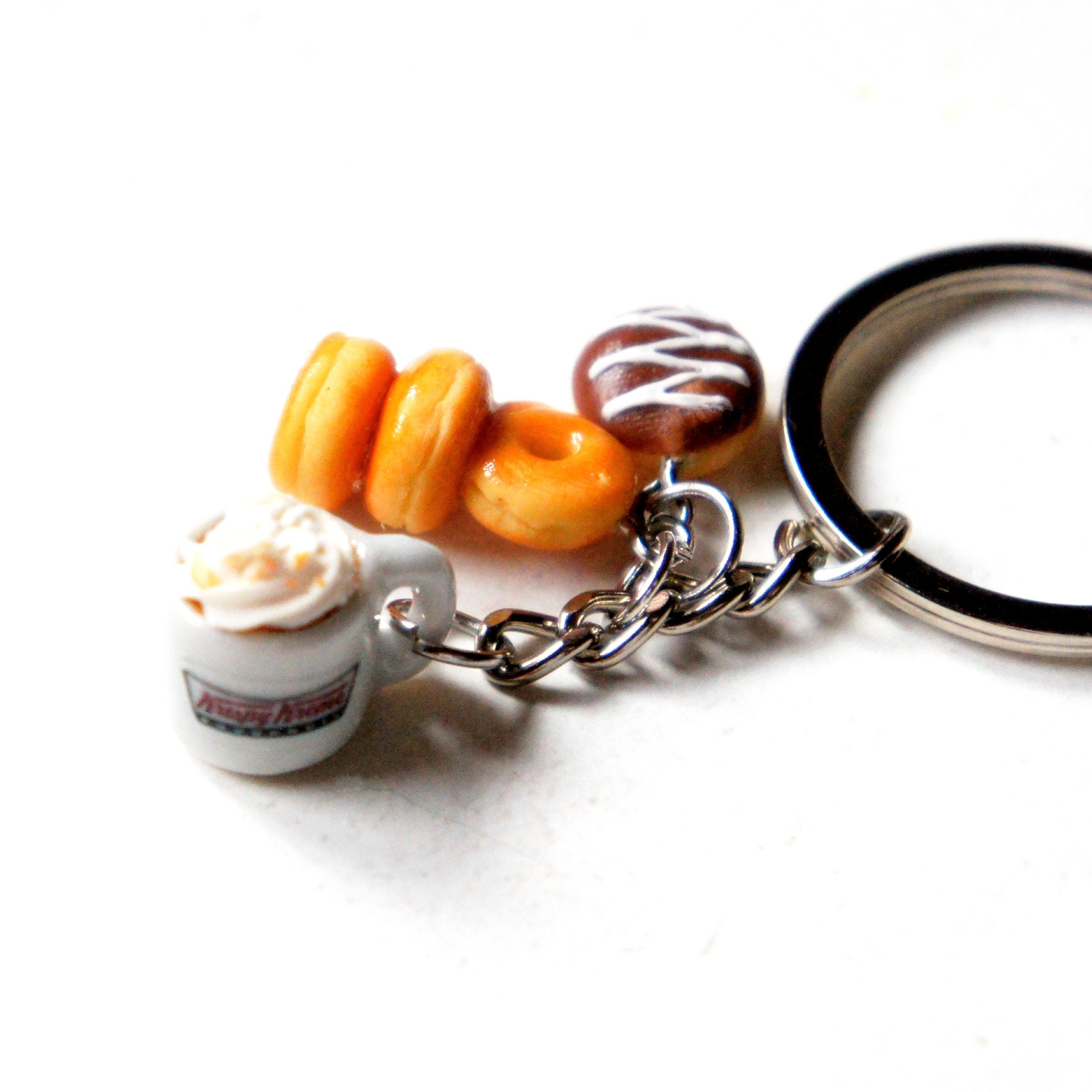 ドーナツショップ/カフェ/コーヒーショップキーホルダー - Etsy 日本