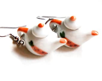 Easter Inspired Teapot Dangle Earrings