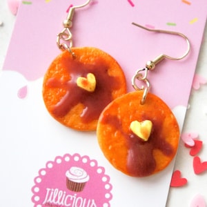 Valentinstag Pfannkuchen Ohrringe