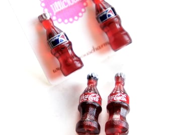 Pendientes de botella de refresco