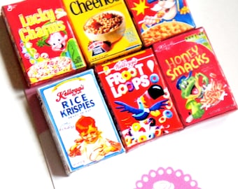 Cereal Box Necklace Miniature Food Jewelry Cereals Necklace Breakfast Jewelry Etsy