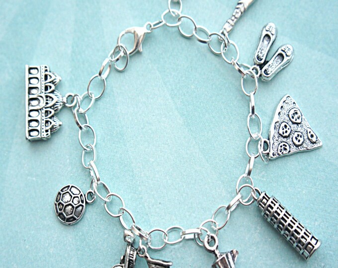 Everything Italian Charm Bracelet Italy Charm Bracelet Etsy