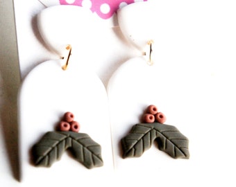 Mistletoe Clay Earrings