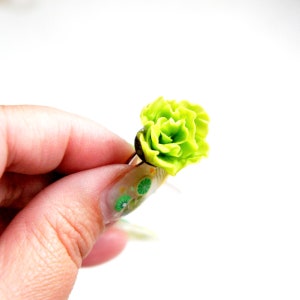 Lettuce Ring-miniature food, food ring, vegetable ring image 2