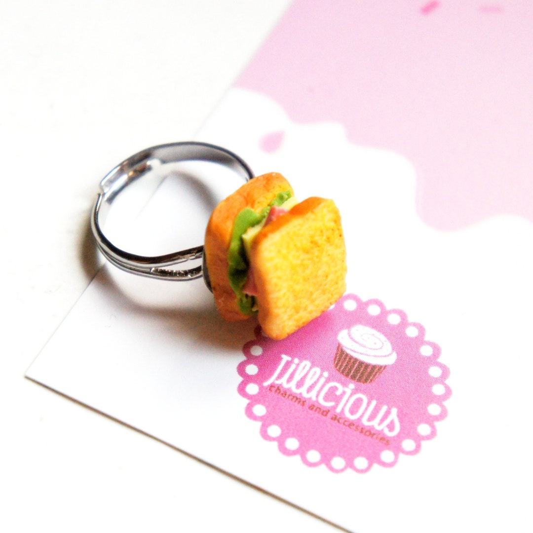 Club Sandwich Ring- Miniature Food Jewelry, Food Ring - Etsy