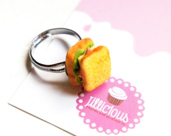 Club Sandwich Ring- miniature food jewelry, food ring