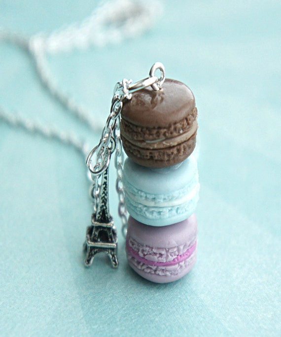 French Macarons Necklace Parisian Necklace Food Jewelry Etsy Canada