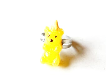 Honey Bear  Ring - miniature food jewelry, food ring