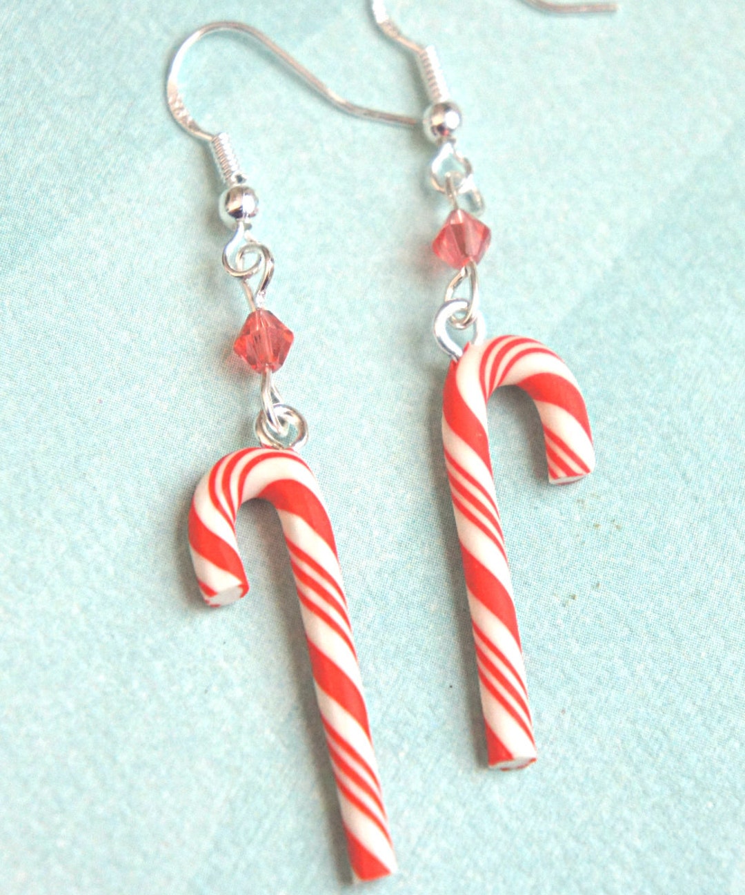 Candy Cane Earrings Miniature Food Jewelry Christmas Etsy