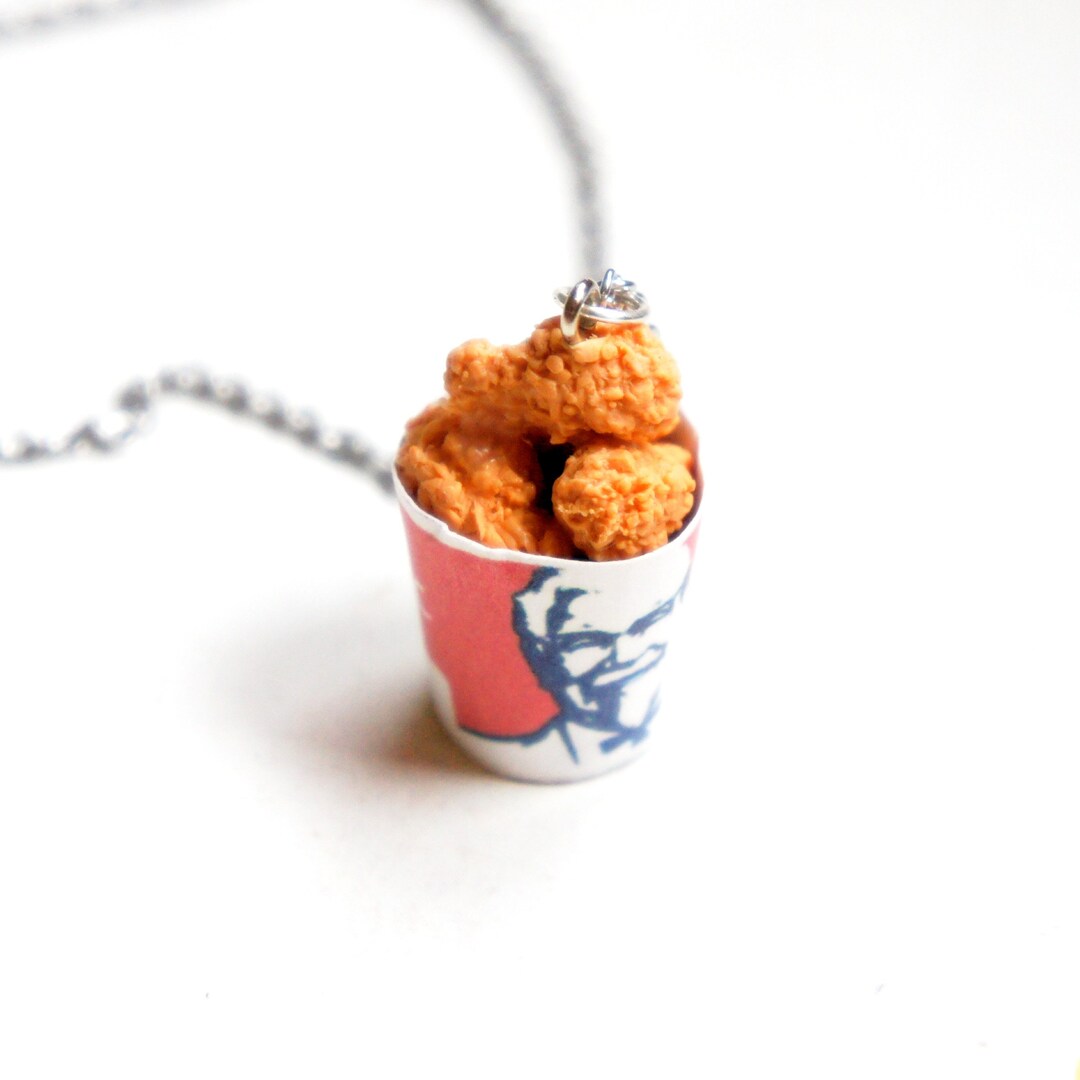Fried Chicken Bucket Necklace - Etsy