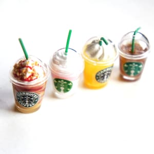Starbucks Drinks Ring-coffee ring, food jewelry, miniature food
