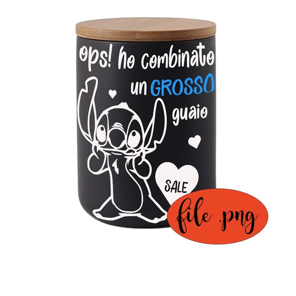 file png per barattoli da cucina lilo e stitch per cricut silhouette plotter da taglio con vinile adesivo permanente