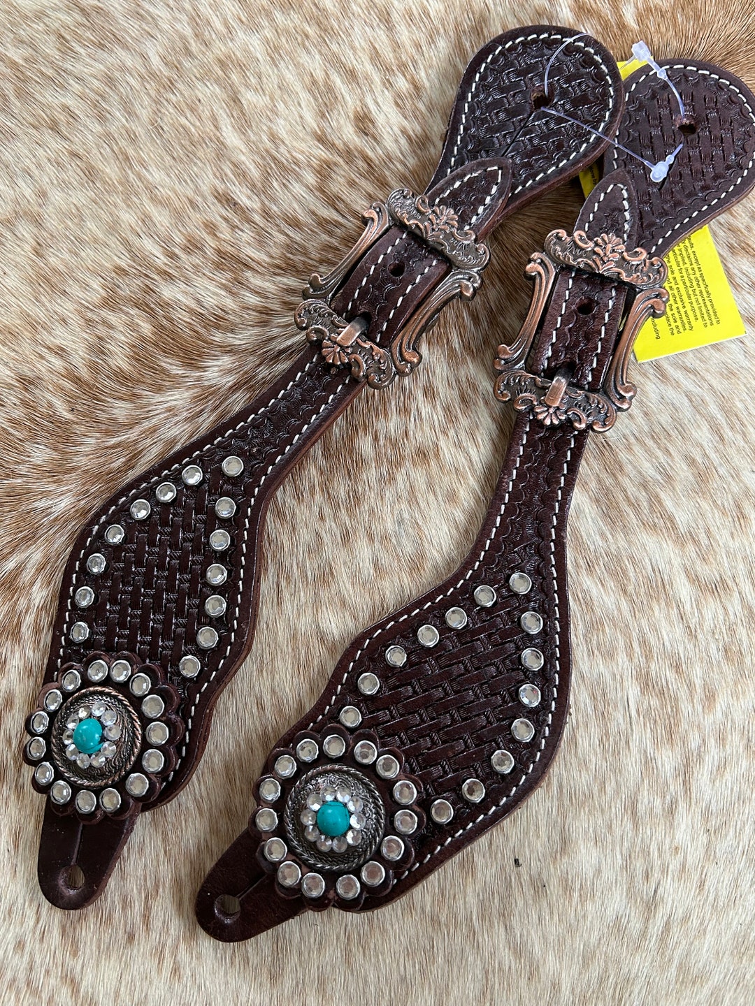 Western Mini Leather Fringe Strap 48