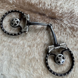 Western Snaffle Bit 5 1/4” Mouth Texas Star Engraved Silver FREE SHIPPING