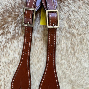 Pair Adult Size Western Medium Oil Top Grain Leather Spur Straps FREE SHIPPING