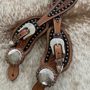 Pair Light Oil Adult Size Western Spur Straps FREE SHIPPING