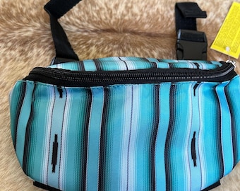 Teal Southwestern Print Cordura Nylon Western Saddle Horn Pouch FREE SHIPPING