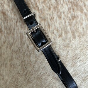 Miniature Horse / Small Pony Size Western Black Leather Curb Strap for Bridle FREE SHIPPING