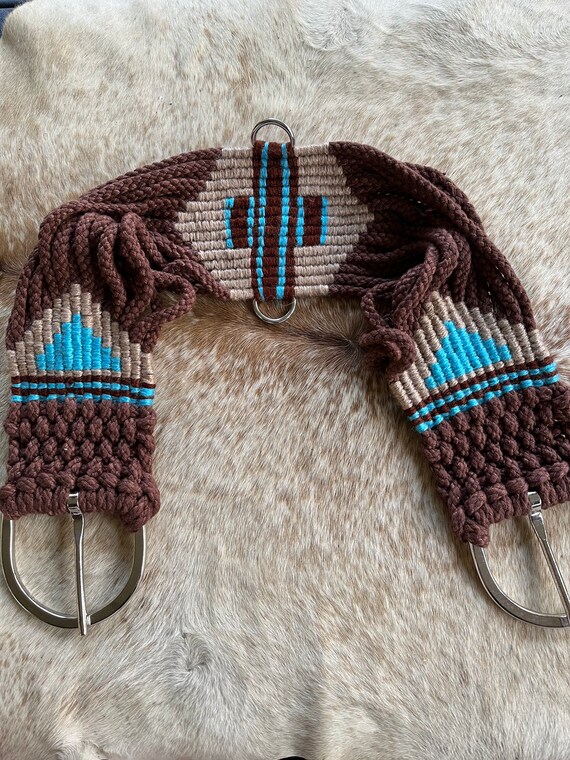 thumbnail image 2 of Western Horse Saddle Southwest Design – 100% Mohair Breast Collar Or Cinch By SHOWMAN 2 of 5