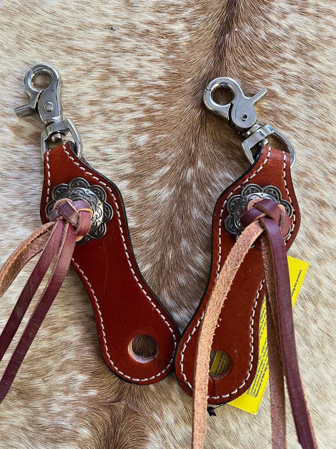 Genuine Leather Pair of Western Slobber Straps Free Shipping Etsy