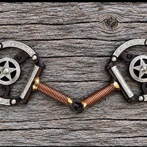 Western 5” Copper Wrapped Snaffle Mouth with Engraved German Silver Horse Bit FREE SHIPPING