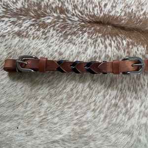 Braided Leather Curb Strap