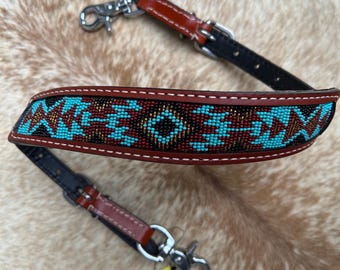 Beaded Inlay Western Wither Strap for Western Breast Collar FREE SHIPPING