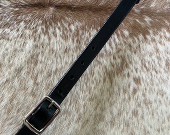 Black Genuine Leather Western Girth Cinch Connector Strap Free Shipping