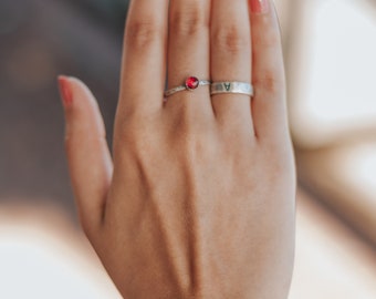 Bague Lettre Personnalisable Argent Massif