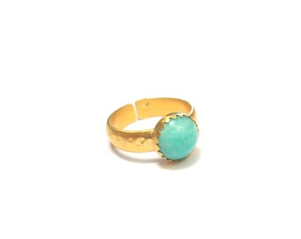 Golden Amazonite ring