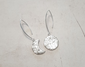 Pendientes Jaci Luna Creciente Plata