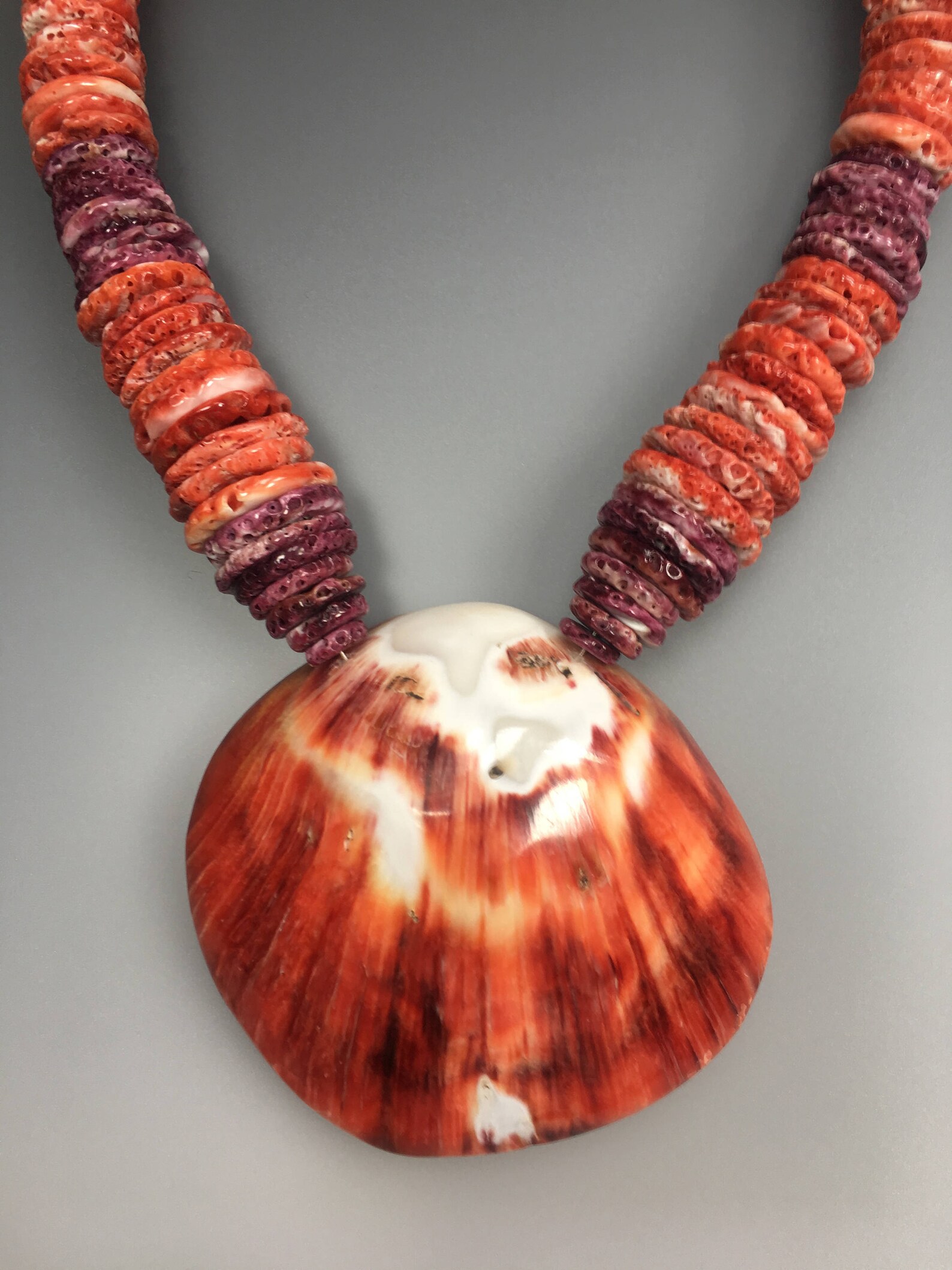 Polished Spondylus Spiny Oyster Shell Pendant Etsy