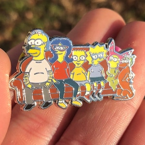 Doh! Funny Cartoon Mashup Parody Hat Pin, Bart, Maggie, Lisa, Gifts For Cartoon Lovers