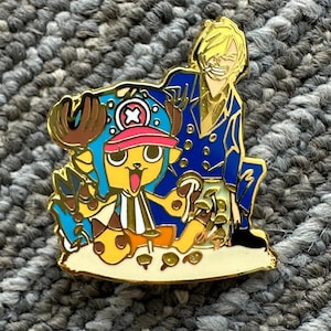Sanji and Chopper Take Mushrooms Pin – Funny Anime Pin, One Piece Fan Art, Original Gifts for Manga Lovers