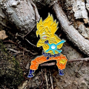 DBZ Jake Mashup Funny Cartoon Parody Hat Pin