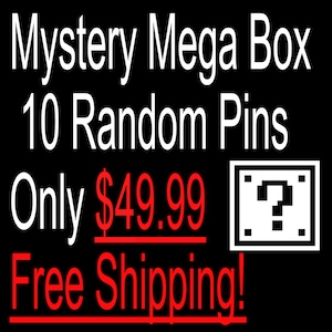 MYSTERY Hat Pin MEGA-BOX – 10 Random High-Quality Pins, 150 Value for Only 49.99! + Free Stickers